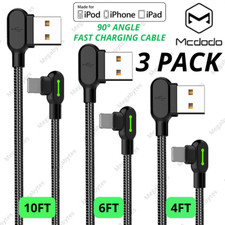 Mcdodo 90 Degree Right Angle USB Charger Charging Data Cable For iPhone 13 12 11