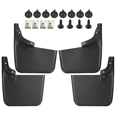 Front Rear Set Splash Mud Guards Flaps for 04-14 Ford F-150 w/o Fender Flares