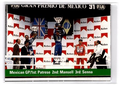 1992 Grid Motorsports Formula One Racing Ricardo Patrese Mexico #105