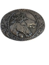 Metal Craft 1981 Horse Stallion Head Belt Buckle USA