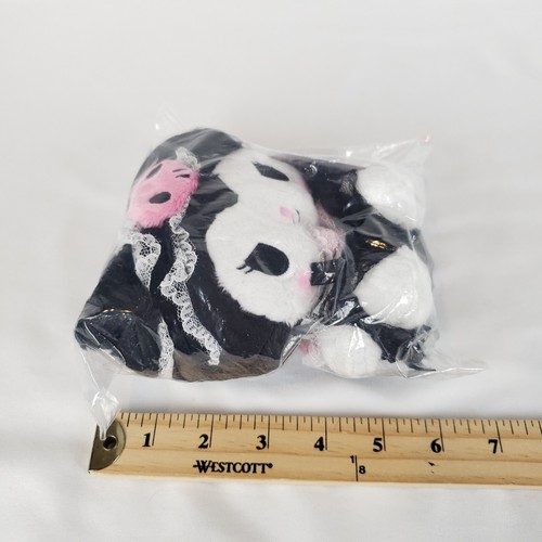 Peluche Kuromi Lolita 6" peluche bambola teschio pizzo orlo nuovo sigillato Sanrio 2022 - Foto 8 di 8