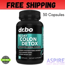 Colon Cleanser Detox for Weight Flush - 15 Day Intestinal Cleanse Pills & Pro...