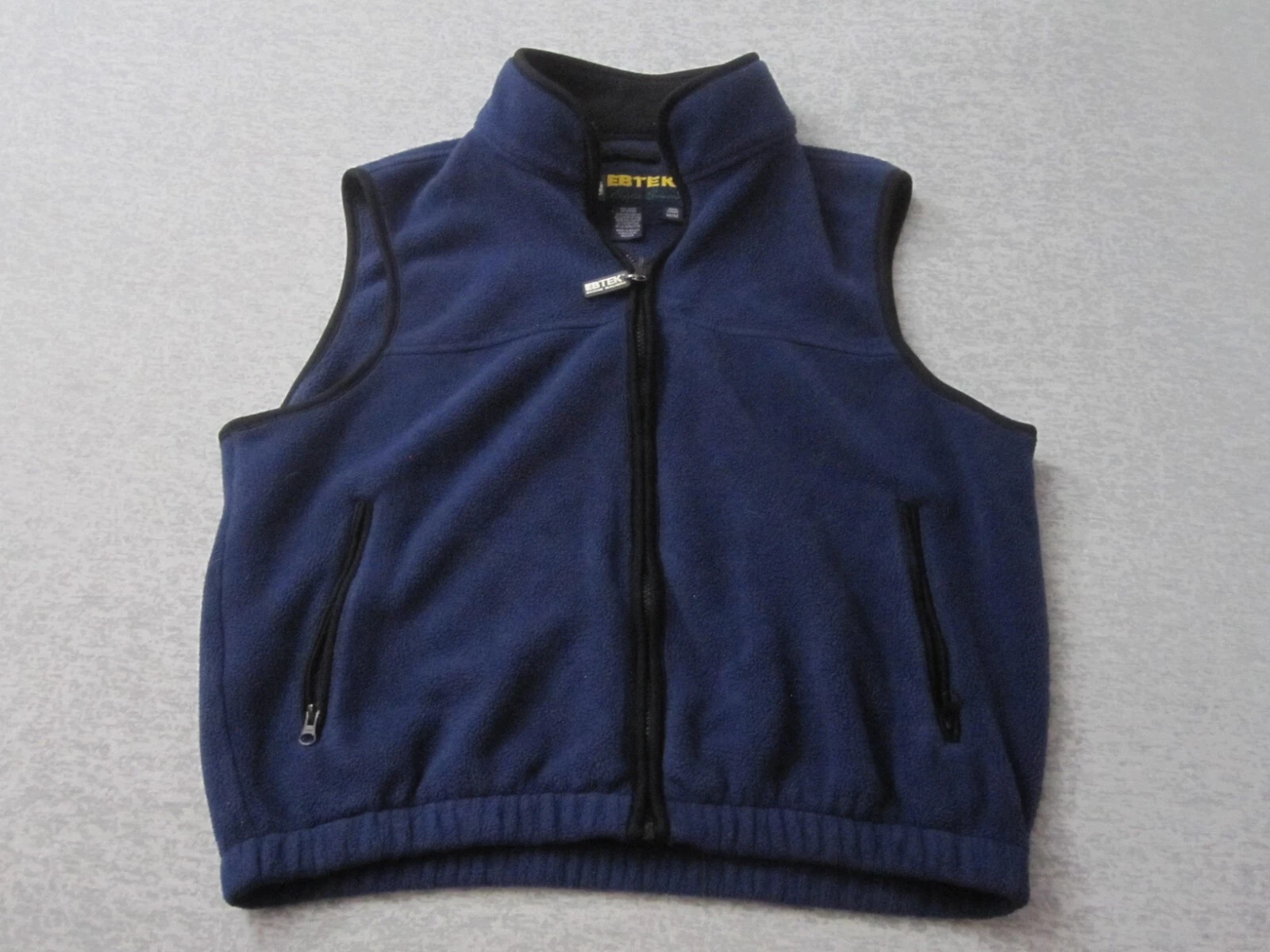 Eddie Bauer Ebtek Vest Mens Medium Blue Camping Hiking Polartec