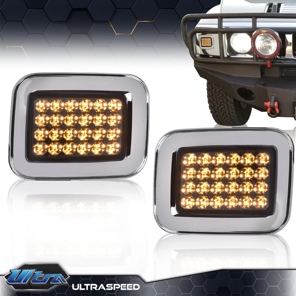 Fit For 2003-2009 Hummer H2 Smoke LED Signal Lights Parking Lamps LH+RH Foto 2 de 4