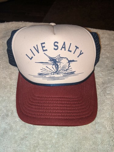 Salt Life Hat Live Salty Black Cap Foam 