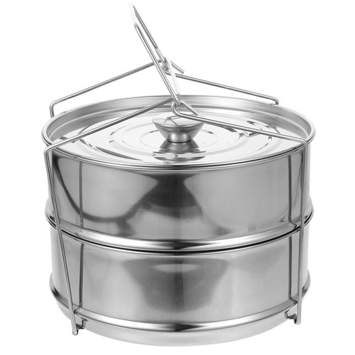 Dampfgarer Aus Edelstahl Arbeit Dampfpfanne Mit Deckel Dampfkorb - Bild 3 von 12
