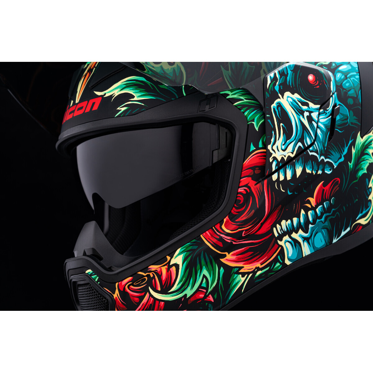 セキュリティ・セーフティ ICON AIRFLITE SKULL 18 $310.00 Icon Airflite Skull 18 Full Face Helmet #1101932