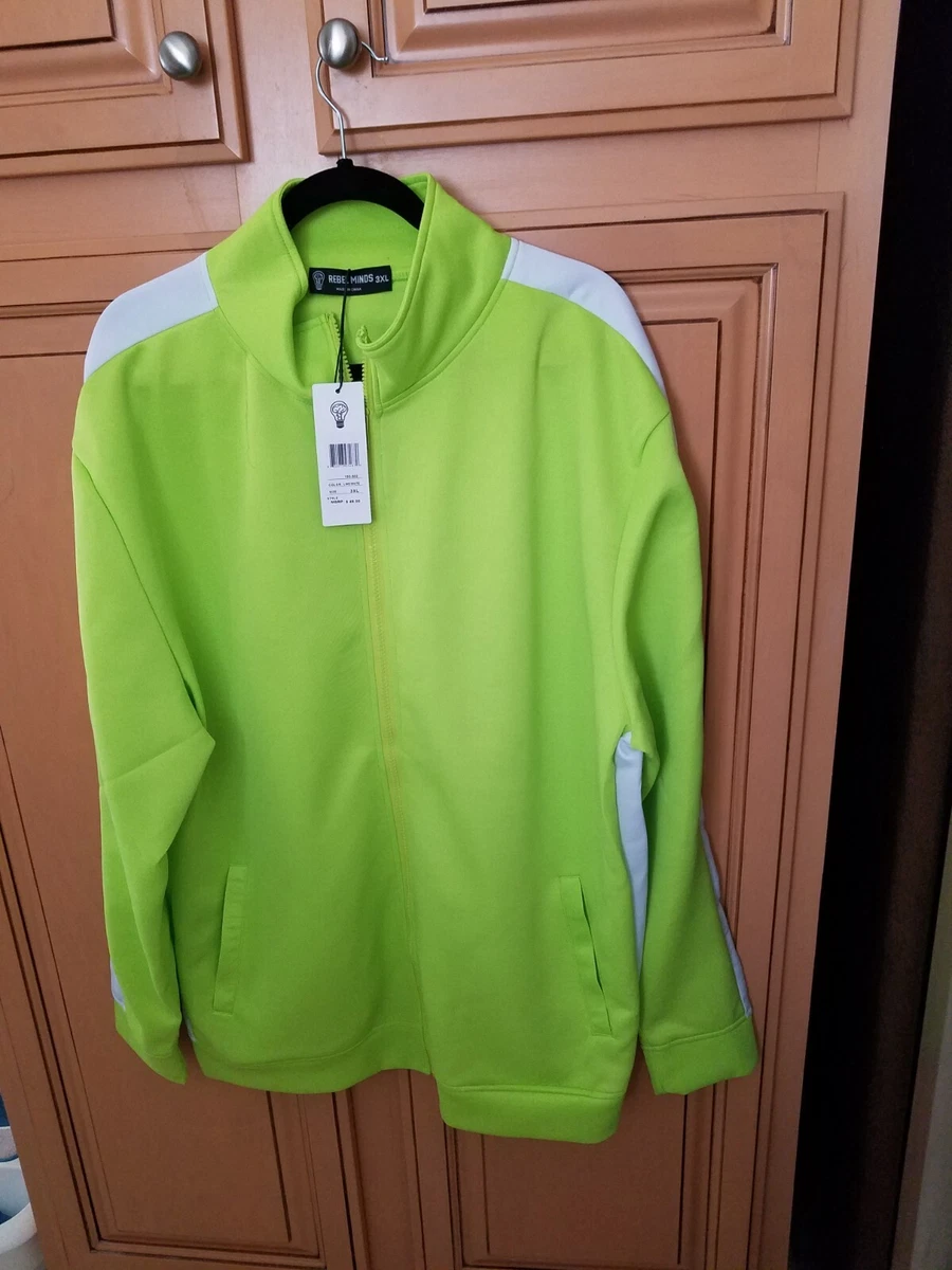 Lime green track best sale jacket