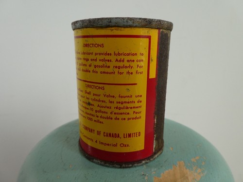 Vintage Shell Oil Company Valve Lubricant Full Unopened Metal Tin Can 4oz Canada - Picture 11 of 16