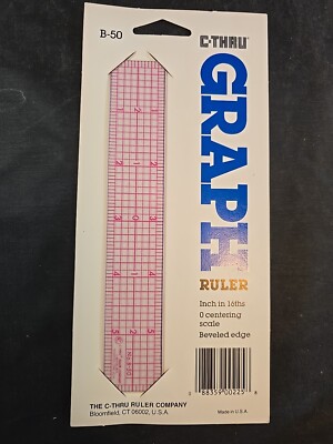 C-Thru Graph 6'' Ruler Inch in 16ths- B-50