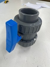 Comer PVC Ball Valve - Double Union - 2" Grey