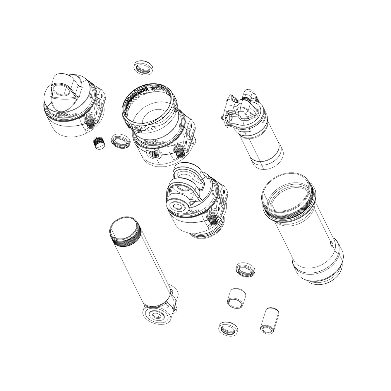 RockShox Montaggio occhielli per Vivid C1, Trunnion 55 - Vivid C1+ (2024+)