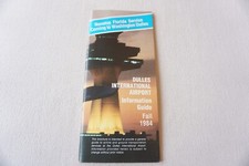 1984 Dules International Airport Information Guide Timetable Airline Aviation