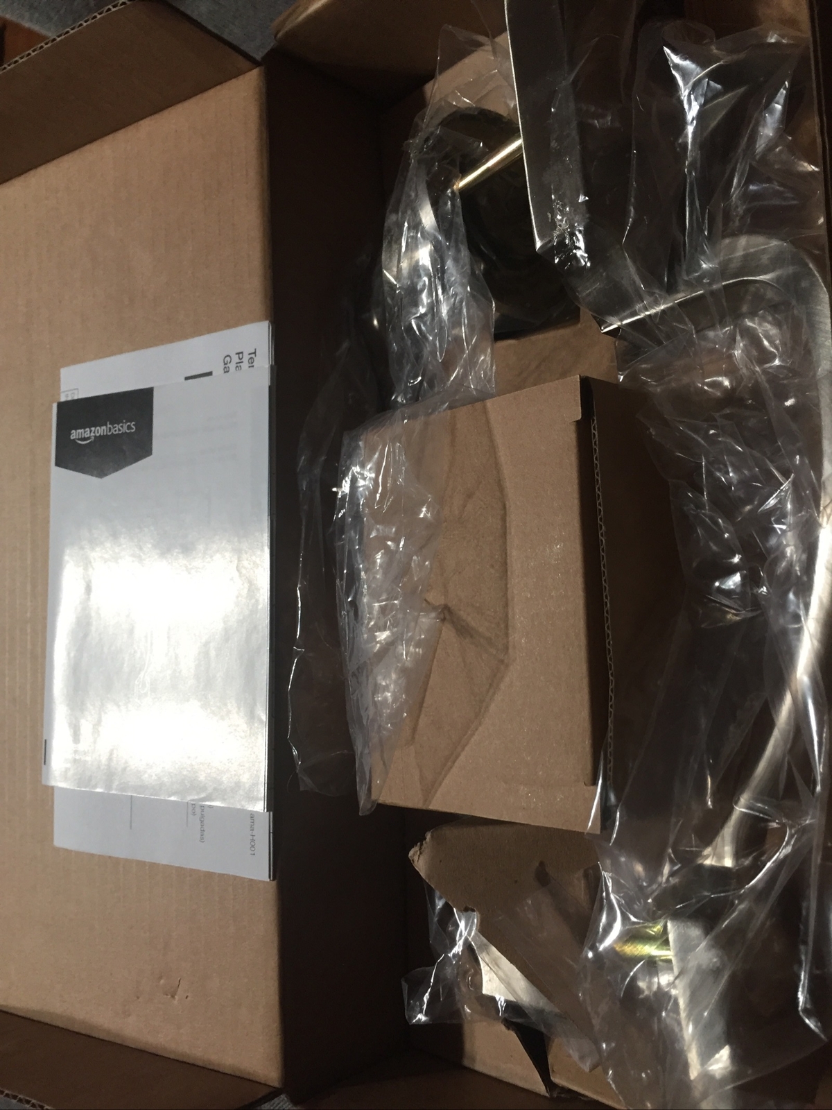 AMAZON BASICS Single Cylinder, Shelby Lever Handleset (Satin Nickel) eBay