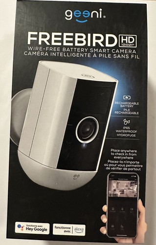 Geeni Freebird HD 1080P FHD Outdoor Security Camera 2-Way Talk Night Vision NEW