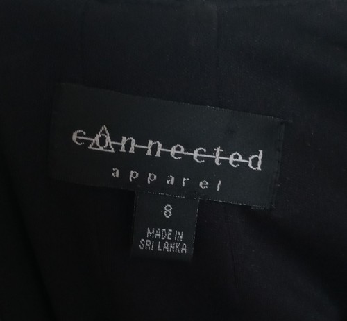 🌹CONNECTED APPAREL Women's Textured Pattern Little Black Cocktail Dress Size 8 - Picture 3 of 5