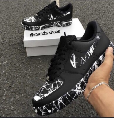 NIKE AIR FORCE 1 BLACK ヒステリックグラマー カスタム NIKE AIR FORCE 1 BLACK ヒステリックグラマー カスタム - メルカリ