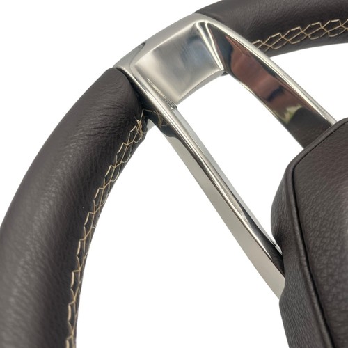 New Gussi Italia Boat Steering Wheel Polished Stainless Steel Spokes SPLINED HUB - Picture 5 of 14