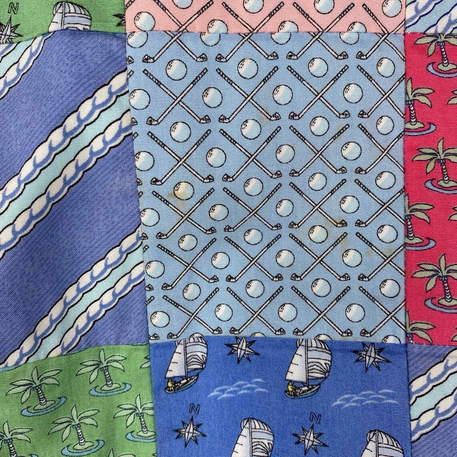 Vineyard Vines Green Patchwork Wrap Multicolor Go… - image 7