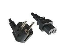 DINIC Netzkabel Schuko auf Warmgerätestecker...