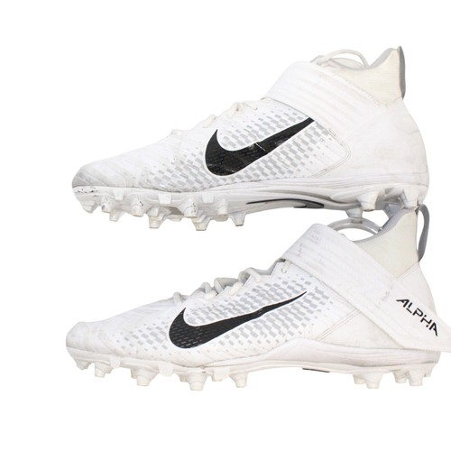 NIKE Alpha Menace Varsity 2 Men's Size 15 Football Cleats AQ8154-100 White Gray - Picture 6 of 11