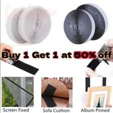16.4FT Self Adhesive Stick Tape Hook & Loop Sticky Back Strips Fastener Roll US