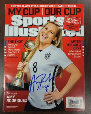 Amy Rodriguez Signed Sports Illustrated 7/20/15 Team USA Soccer USWNT World  Cup