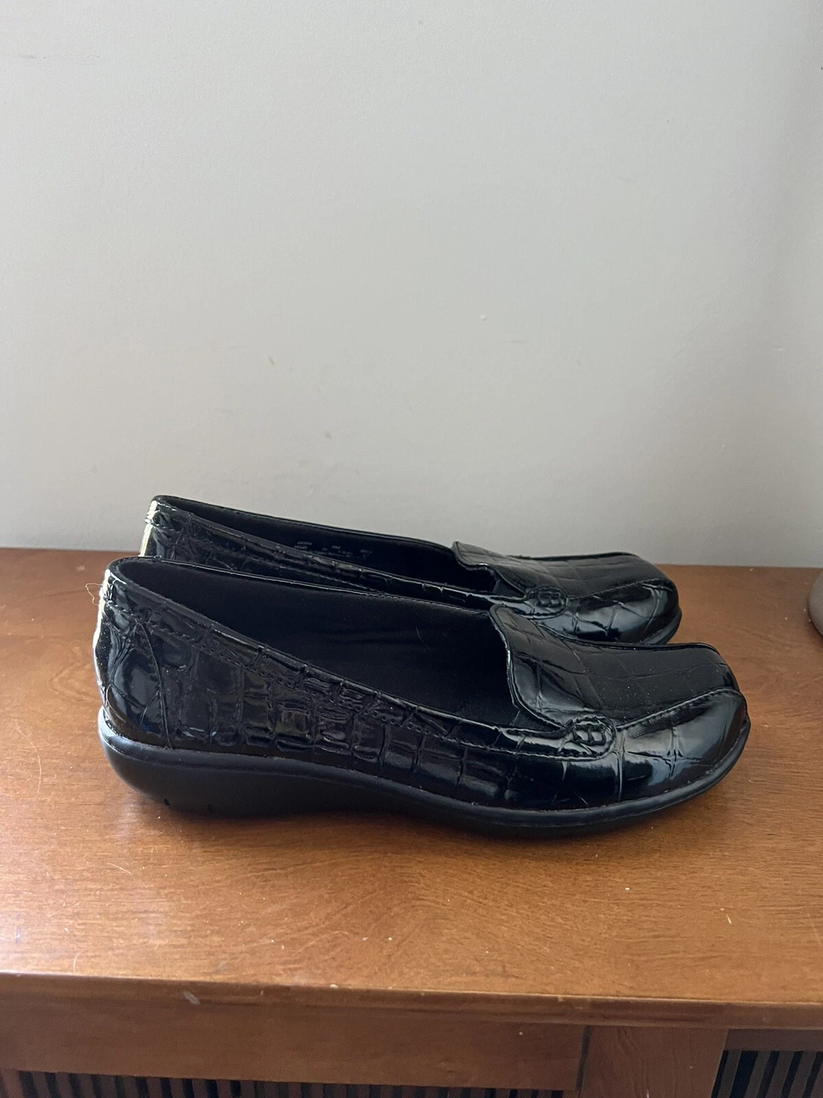 CLARKS Scarpe mocassini Clark’s donna 5M ecopelle nero