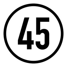 Piaggio Ape Roller Traktor Geschwindigkeitsschild 45 km/h Aufkleber