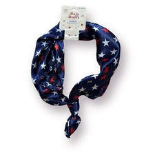 Stars and Stripes Head Scarf Bandana USA Fourth of July Blue White Red Theme