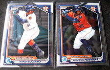 WANER LUCIANO/PASCANEL FERRERAS 2-CARD ASTROS LOT 2024 1st Bowman Chrome Prosp.