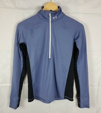 Under Armour Womens Small Pullover 1/2 Zip Jacket Athletic Blue Gray Running