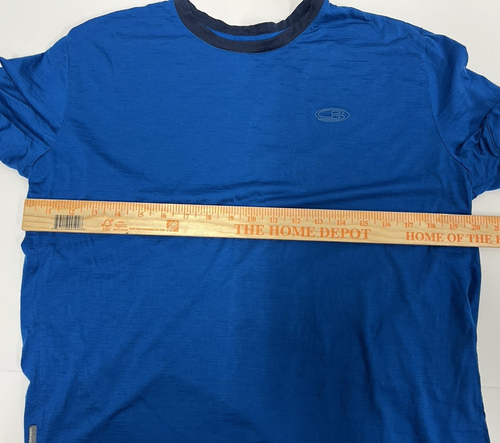 Icebreaker Merino Tech Lite II Short Sleeve Royal Blue T Shirt - Mens Large L - Picture 2 of 7