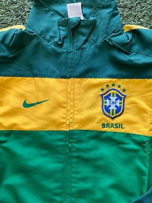 Nike Brazil Men's Woven Track Suit 2010 - Green/Yellow | eBay