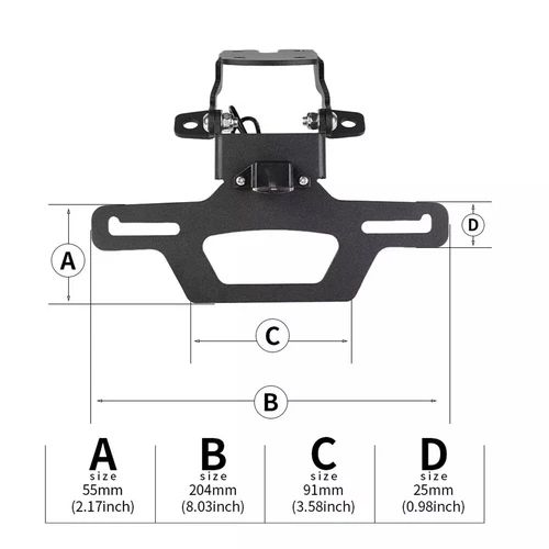 Eliminador de guardabarros trasero plegable para Kawasaki Ninja ZX6R licencia ordenada PlatFD - Imagen 2 de 13