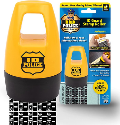 , AS-SEEN-ON-TV, Identity Theft Protection Stamp Roller, Fast, Easy, Mess-Free, 