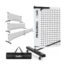 Fostoy Pickleball Set Net with Wheels, Portable 3in1 Pickle Ball Net w/Carry Bag