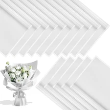 20 Sheets Flower Wrapping Paper - Waterproof Floral Bouquet Wrapping Paper Black