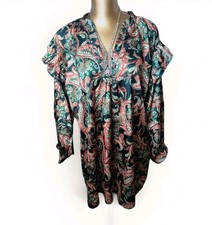 NASTY GAL DRESS 12 DROPPED SHOULDER FRILLED LONG SLEEVES PAISLEY PATTERN BLOUSE