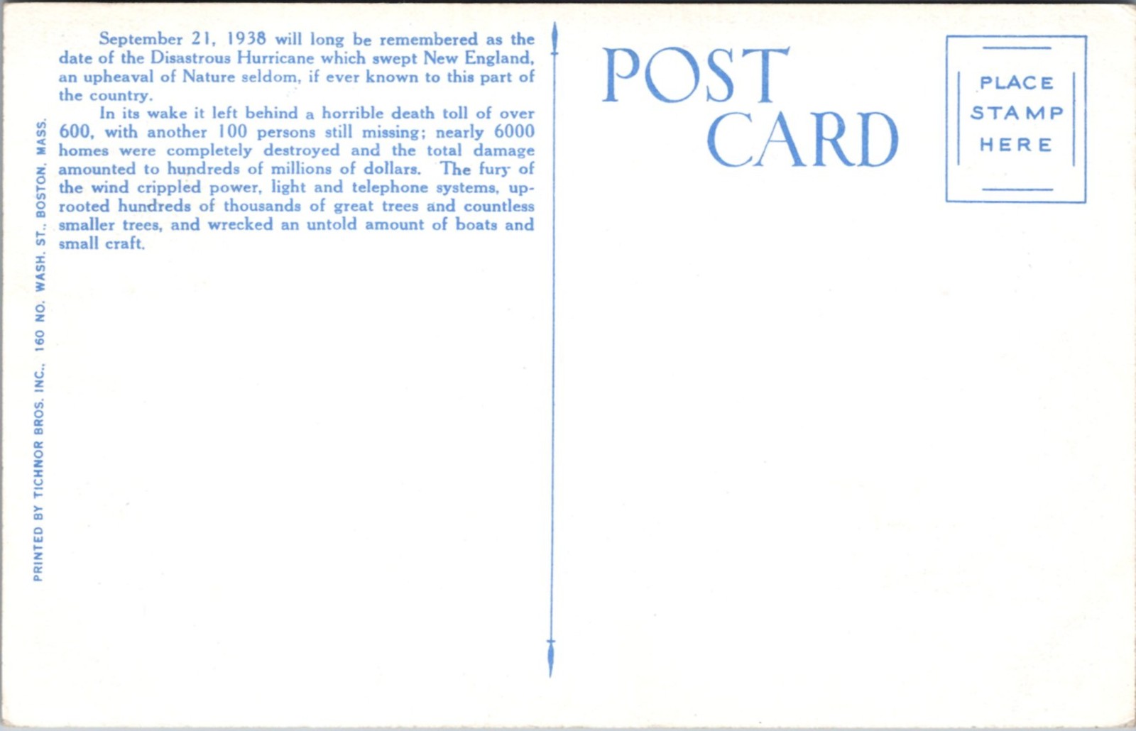 Boats Piled on Railroad Bridge Tiverton RI Hurricane 1938 - Photo Postcard