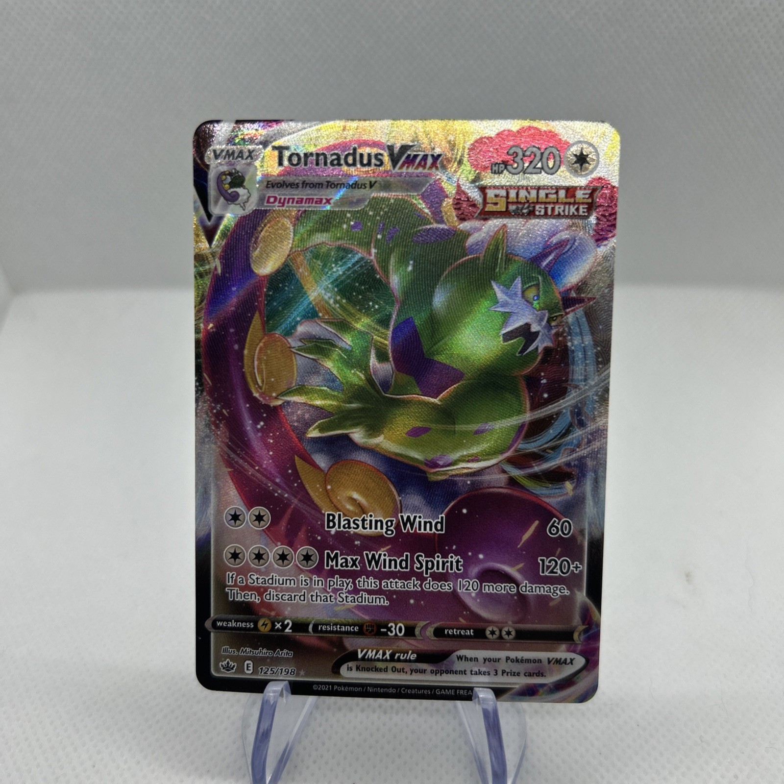 Tornadus VMAX 125/198 Full Art Ultra Rare SWSH06: Chilling Reign LP Pokémon