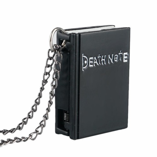 Quartz Pocket Watch Death Note Shape Small Little Necklace Christmas Gifts - Picture 6 of 14