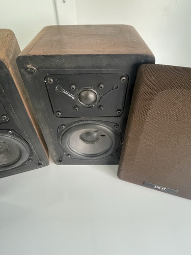 Vtg DLK Acoustical Modular 1 Pair Of 2 Way Loudspeakers Made In USA Wood - 第 21/24 張圖片