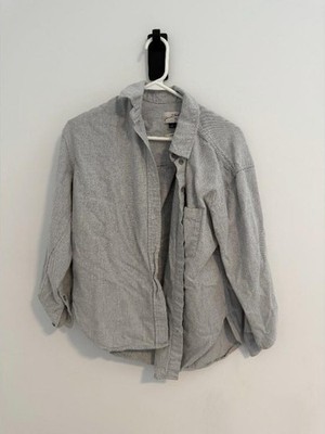 Universal Thread Gray Chambray Oversized Button Down Shirt Women's XS