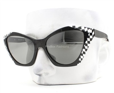 Alain Mikli Ambrette Sunglasses A05056 006/6G Noir Black White Check No Case