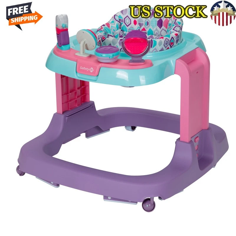 3-Height Developmental Walker W/ Toys & Songs Lavender Buzz 30 lbs Safety Home
Opens in a new window