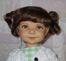 Playhouse LYNN Doll Wig SIZE 12/13 LIGHT BROWN Short Curly Ponytails No Part NWT