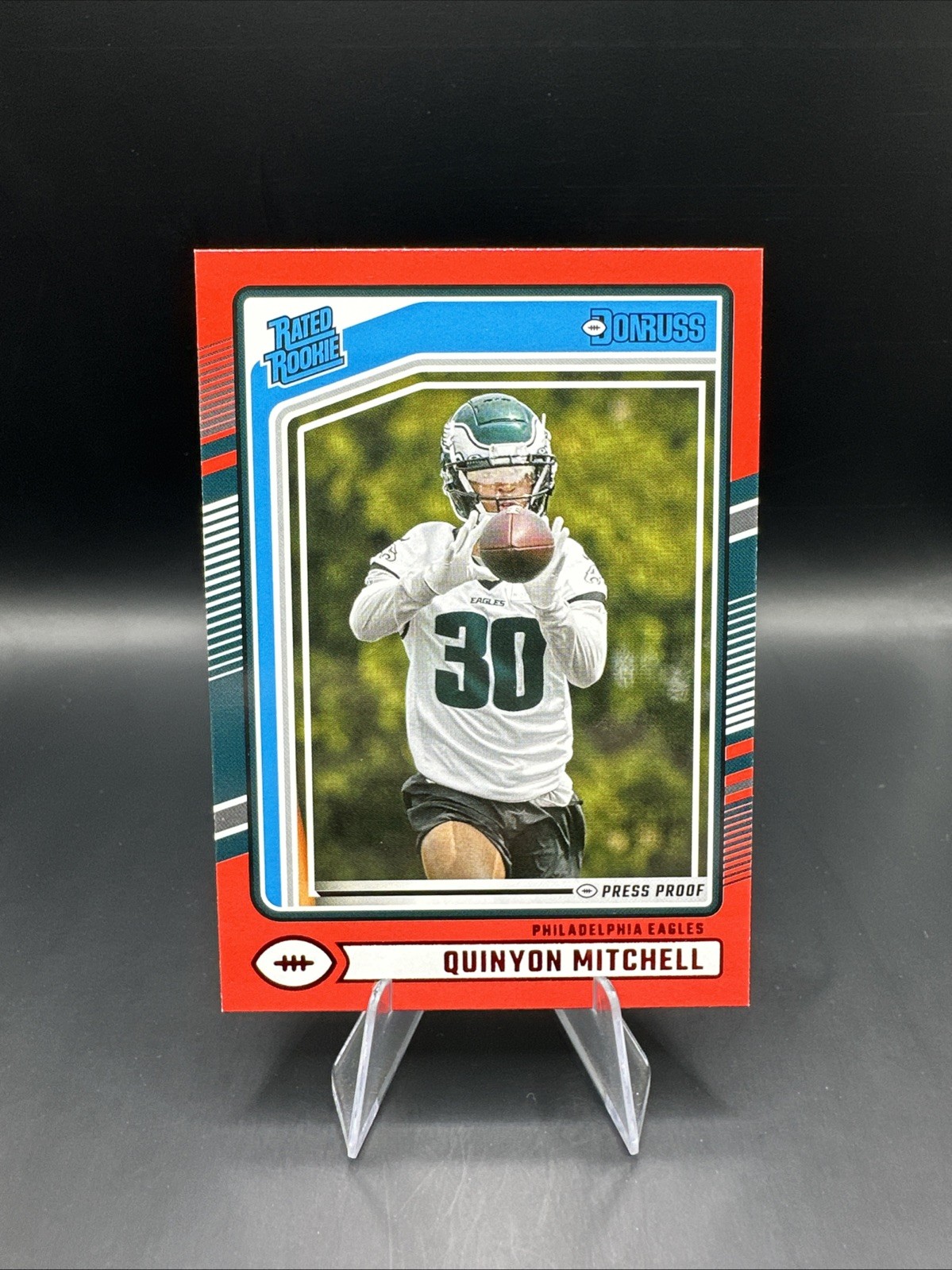 2024 PANINI DONRUSS ROOKIE QUINYON MITCHELL #361 PRESS PROOF RED RC EAGLES