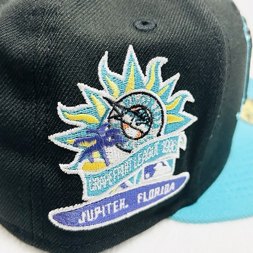 Gorra New Era Florida Marlins Entrenamiento de Primavera 59FIFTY Ajustada 7 1/4 Negra MLB - Imagen 5 de 6