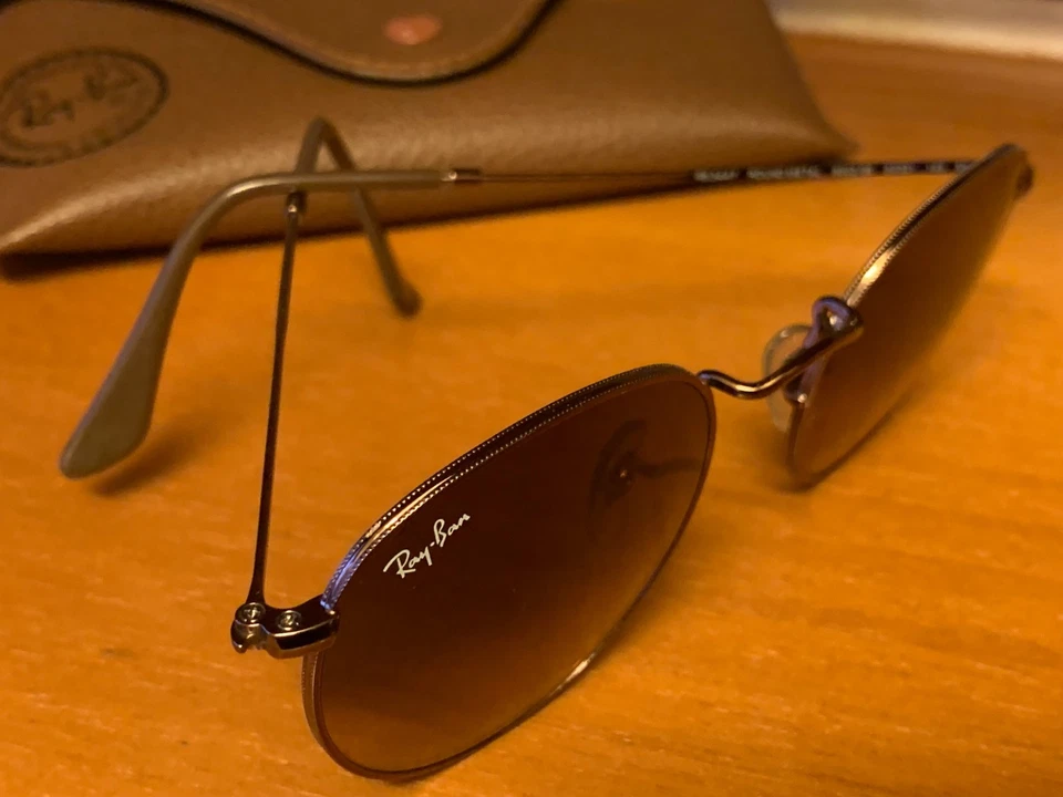 Ray-Ban RB3447 Round Metal  Occhiali da Sole - Polarizzati marrone, foto 2 di 4